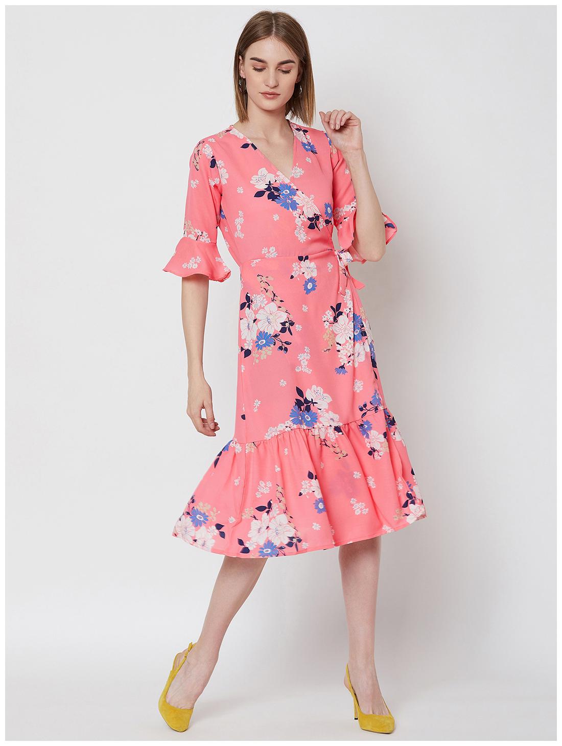 

NUN Pink Floral Fit flare dress