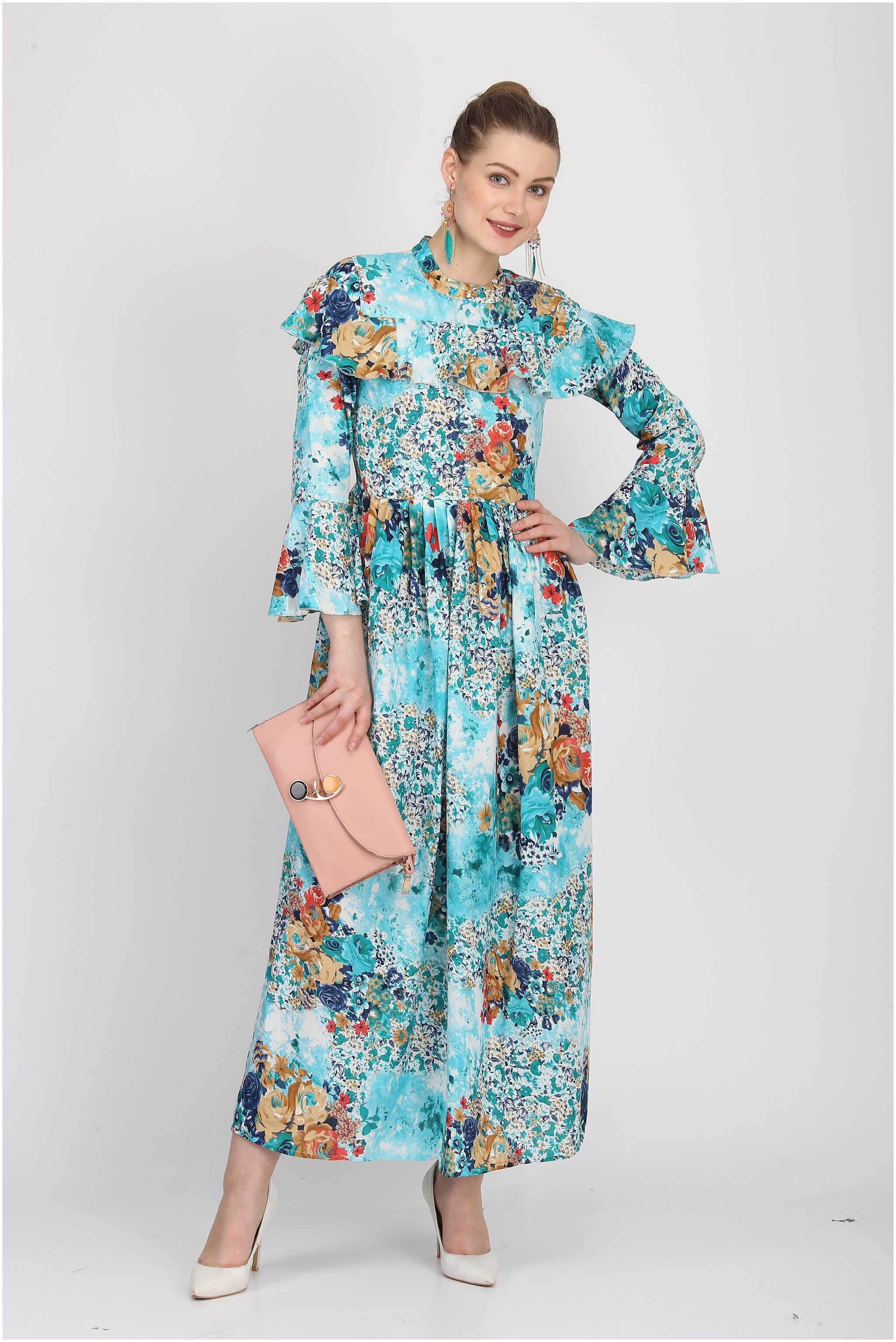 

O Madam Blue Floral Maxi dress