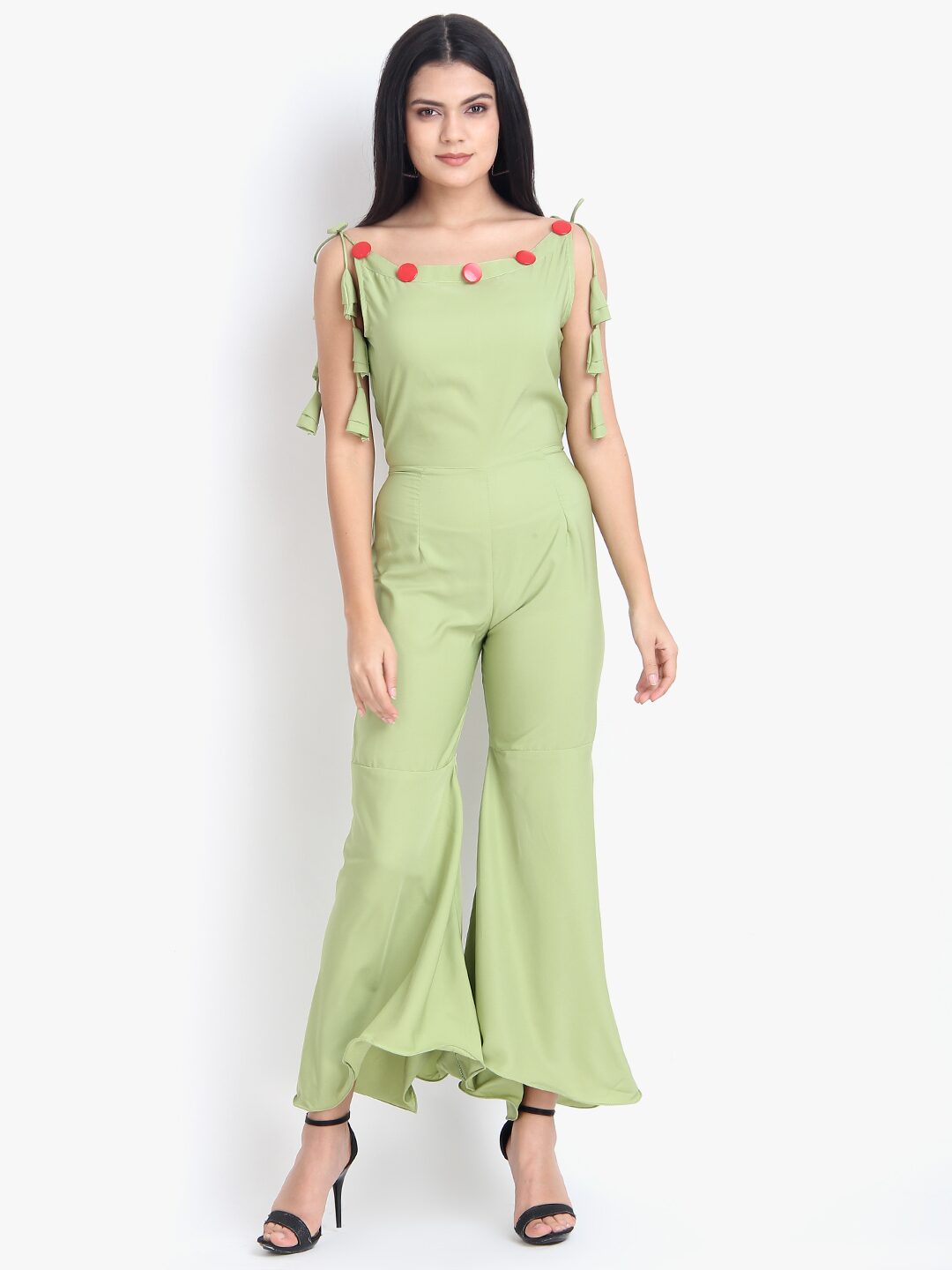 

O Madam Solid Jumpsuit - Green