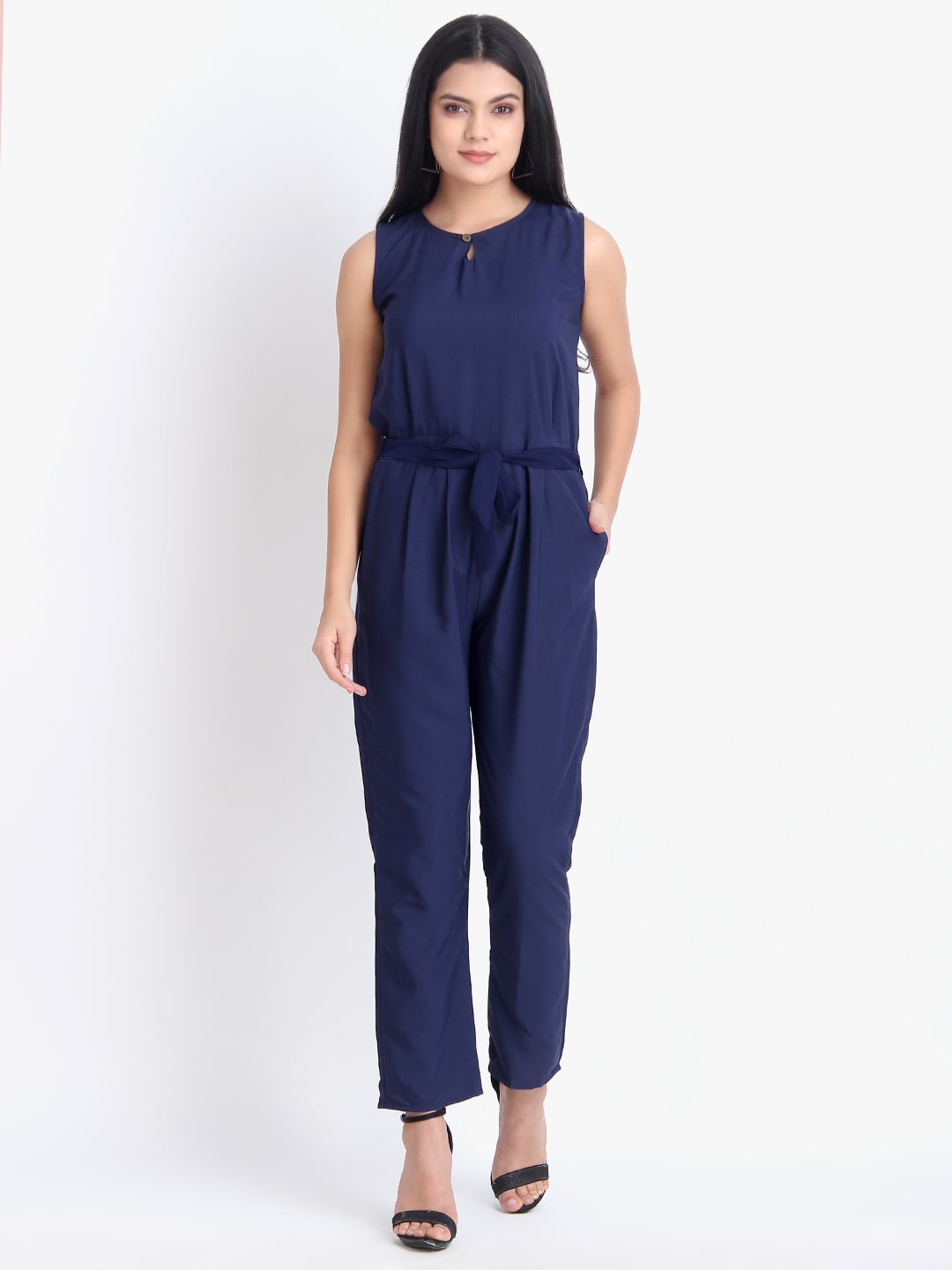 

O Madam Solid Jumpsuit - Blue