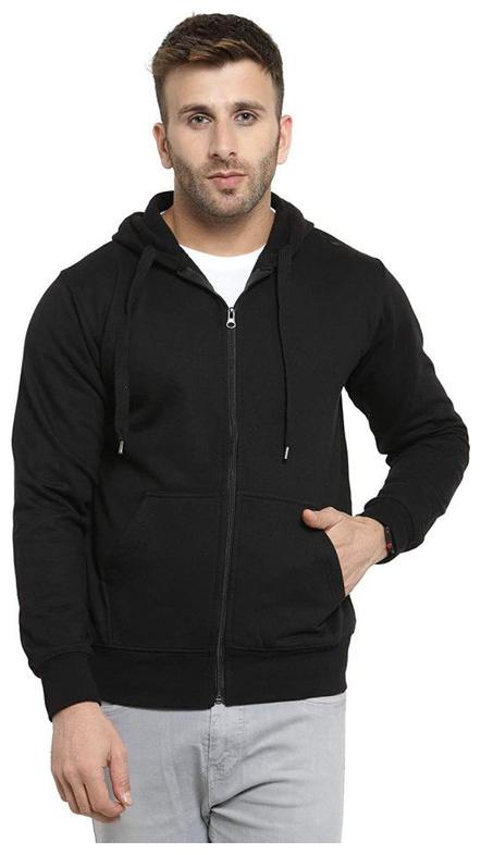

oaks Dew Men Black Hooded Hoodie