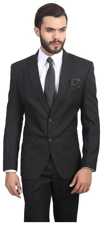 

oaks Dew Men Black Solid Regular fit Double Breasted Blazer
