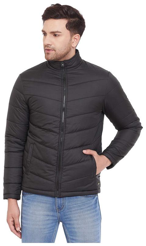 

oaks Dew Men Black Solid Bomber jacket
