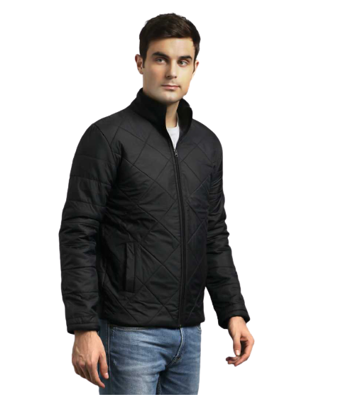 

oaks Dew Men Black Solid Bomber jacket
