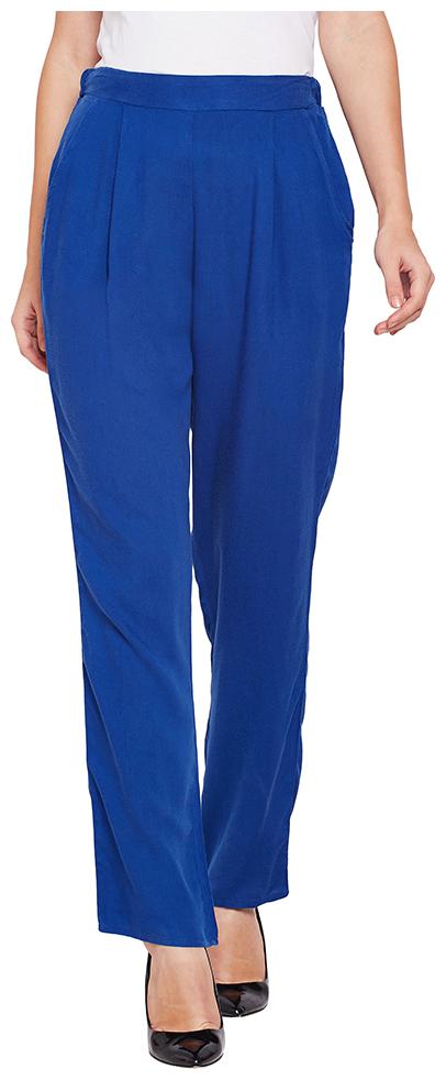 

OXOLLOXO Women Blue Regular fit Regular trousers