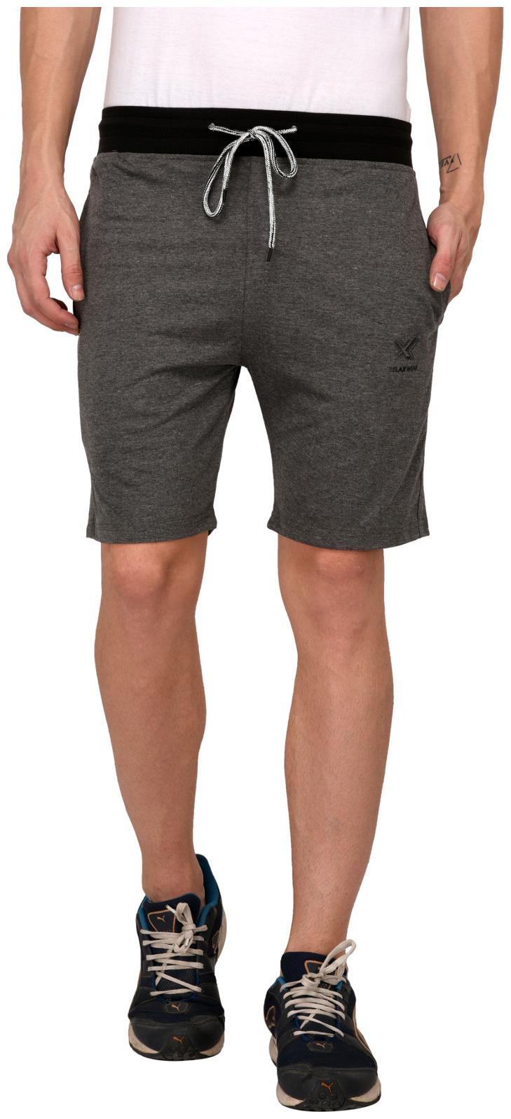 

Odoky D Grey Cotton Casual Shorts