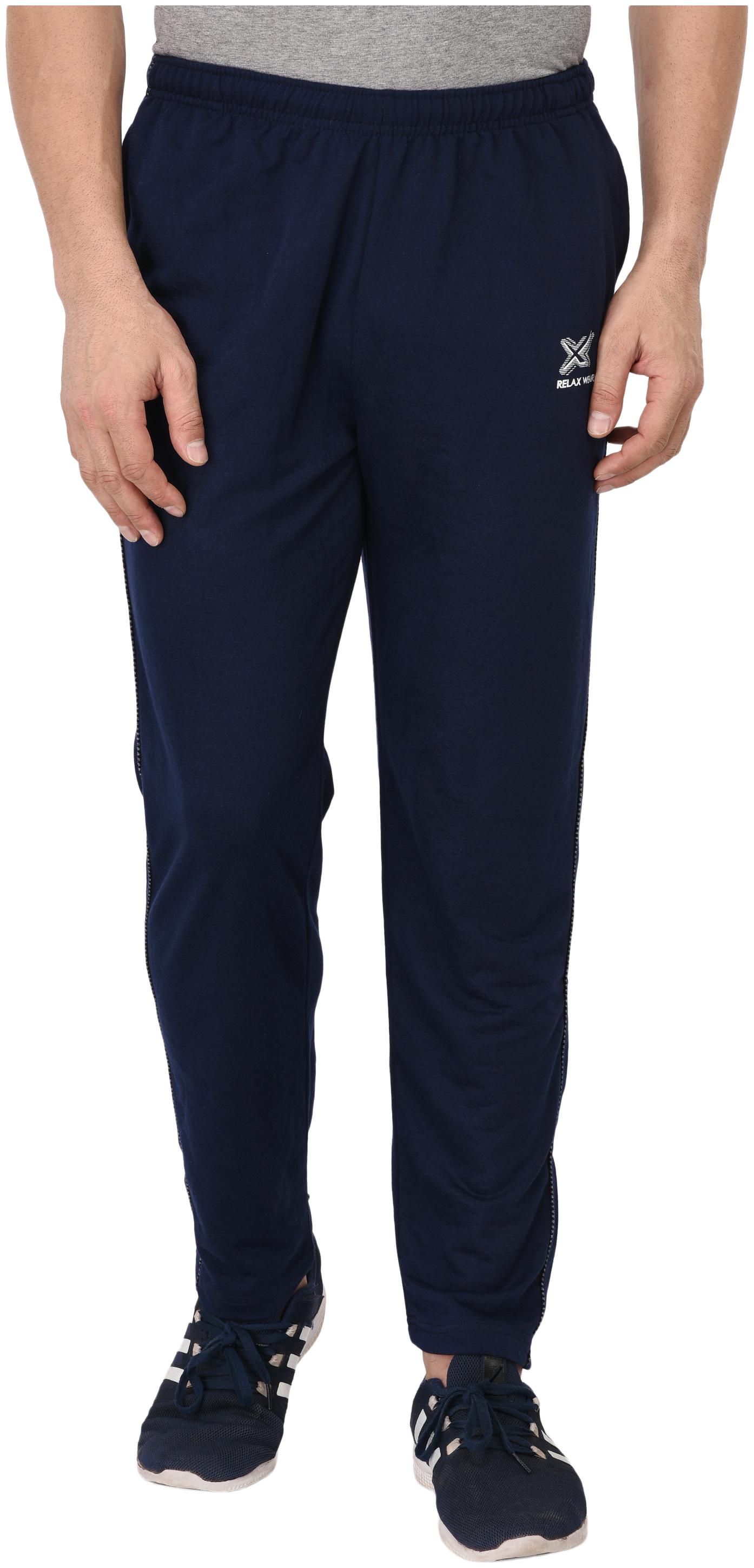 

Odoky Men Navy blue Solid Regular fit Track pants