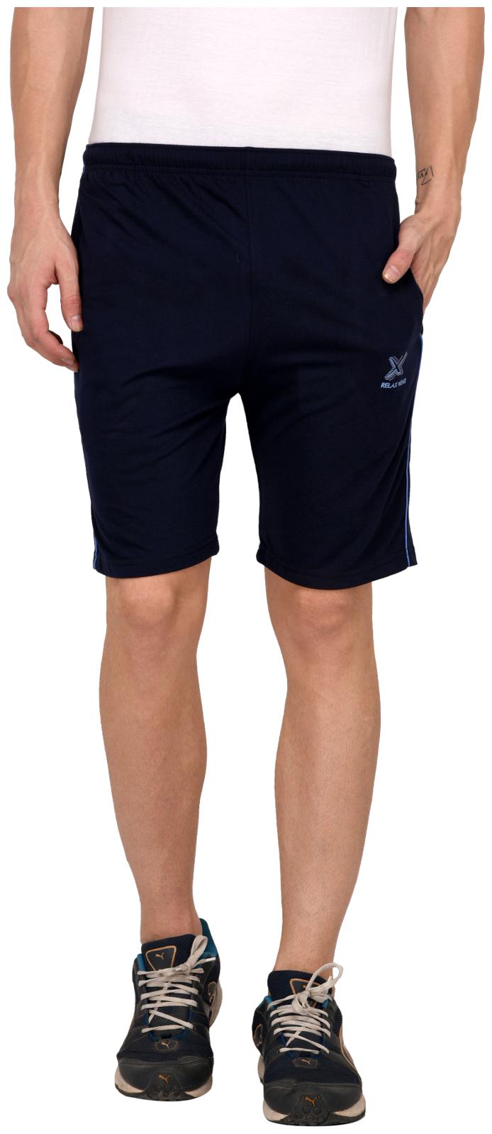 

Odoky Navy Cotton Casual Shorts