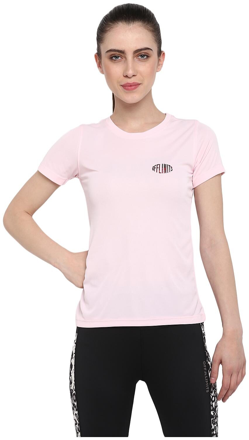 

Off Limits Women Solid Sports T-Shirt - Pink