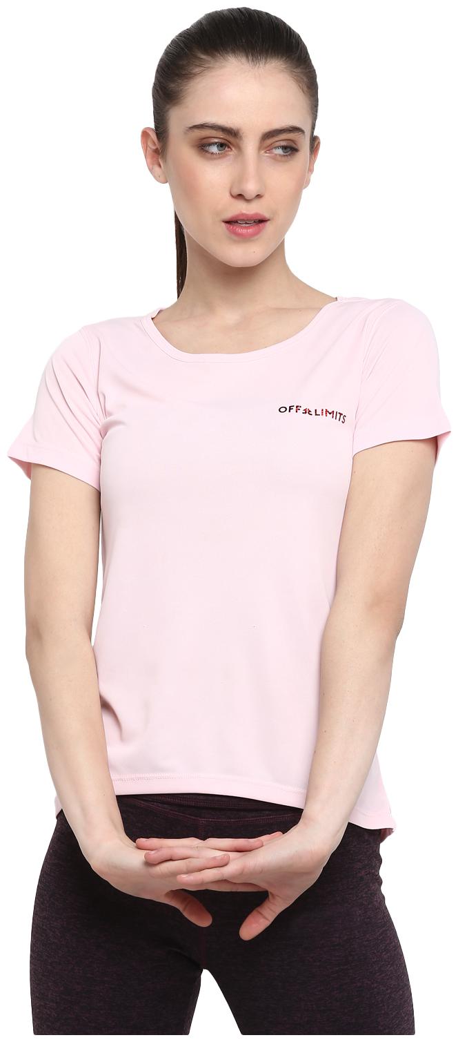 

Off Limits Women Solid Sports T-Shirt - Pink