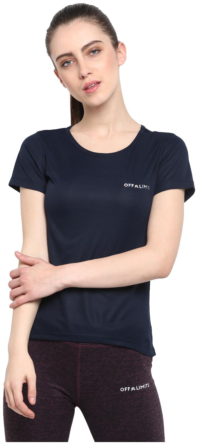 

Off Limits Women Solid Sports T-Shirt - Blue