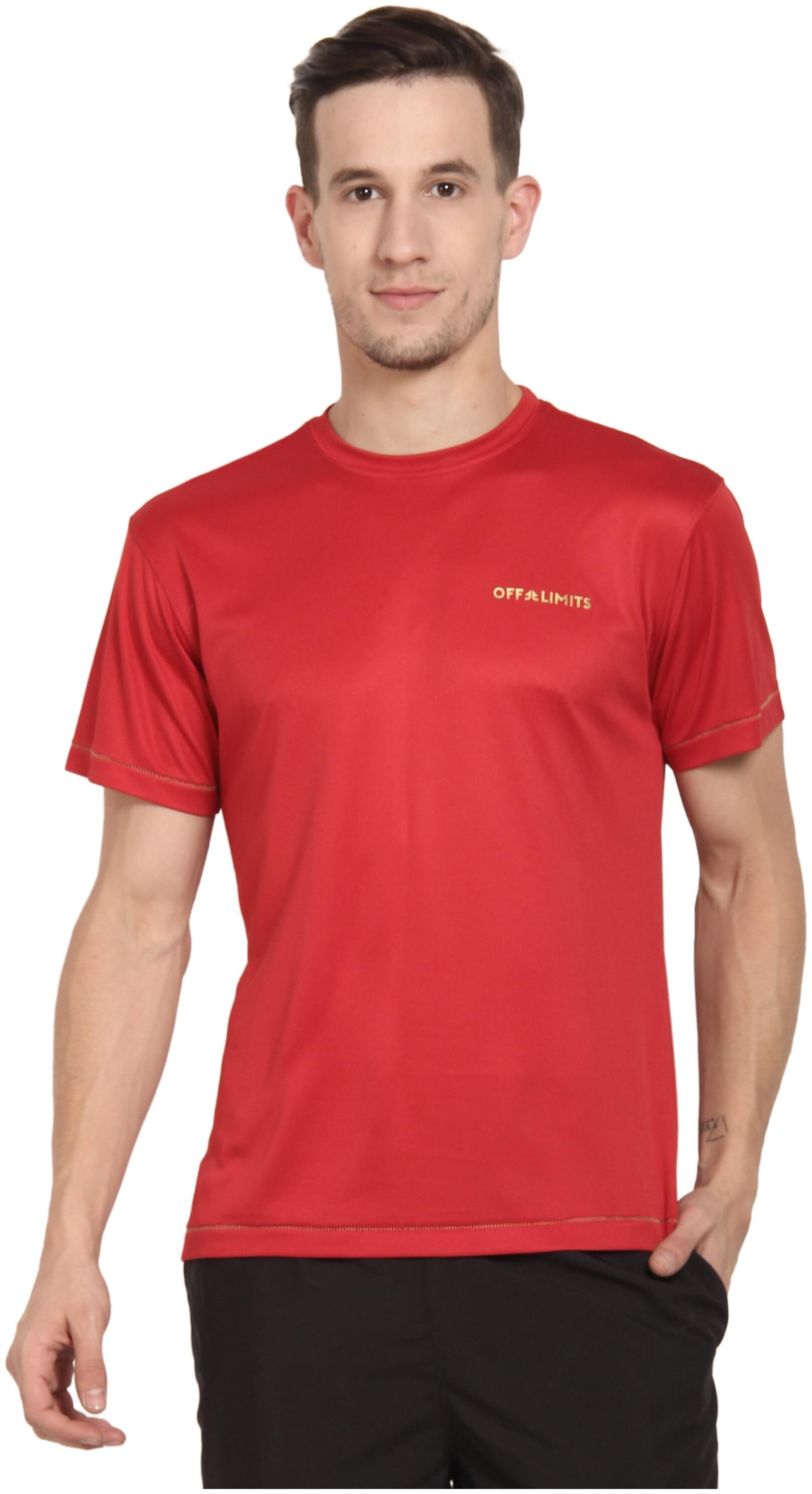 

Off Limits Men Red Regular fit Polyester Round neck T-Shirt - Pack Of 1