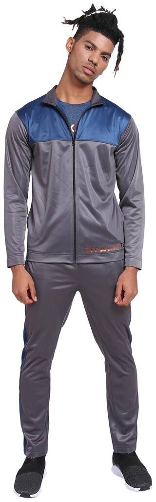 Off Limits Men Grey Solid Regular Fit Track Suit