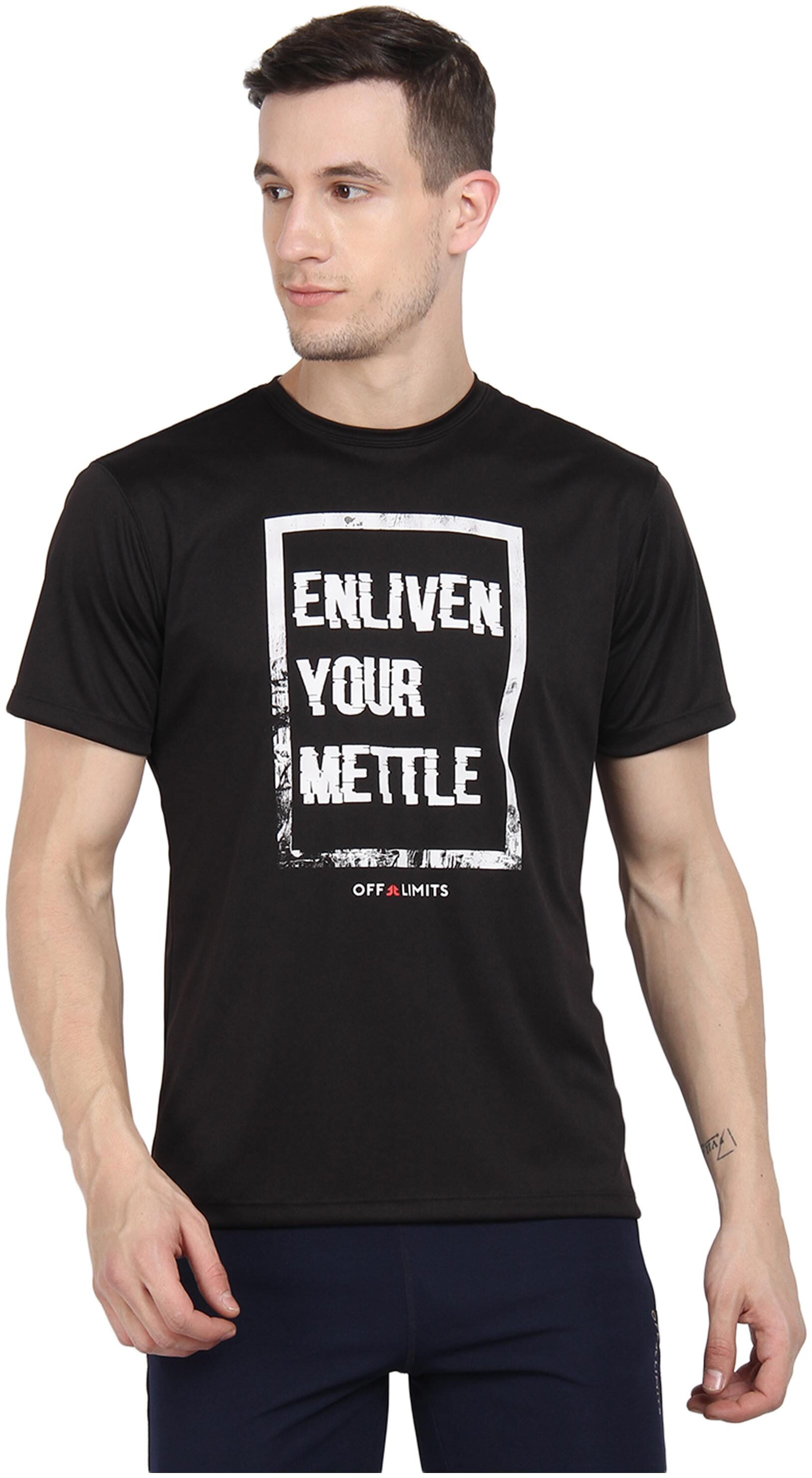 

Off Limits Men Black Regular fit Polyester Round neck T-Shirt - Pack Of 1