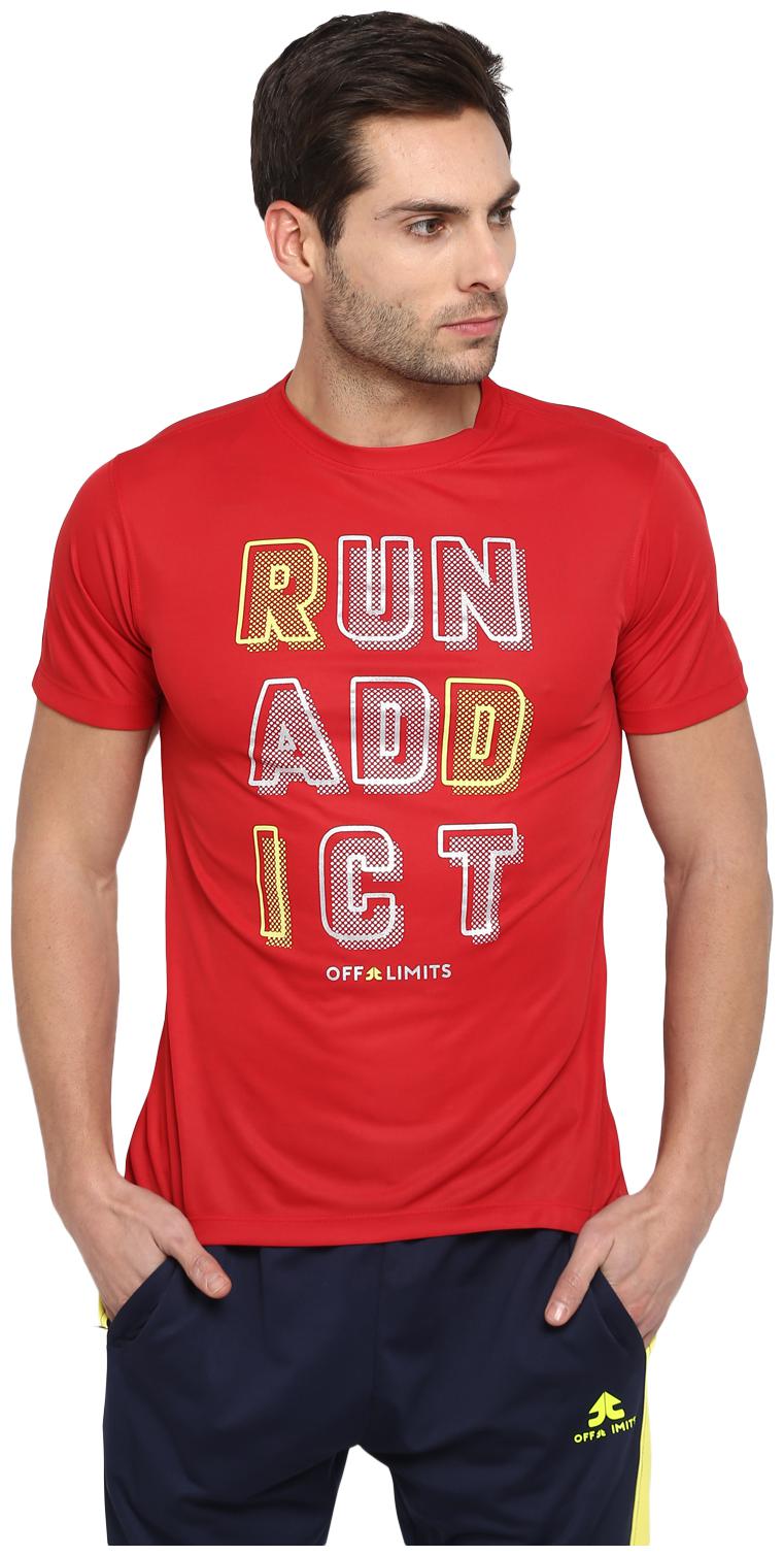 

Off Limits Men Red Regular fit Polyester Round neck T-Shirt - Pack Of 1