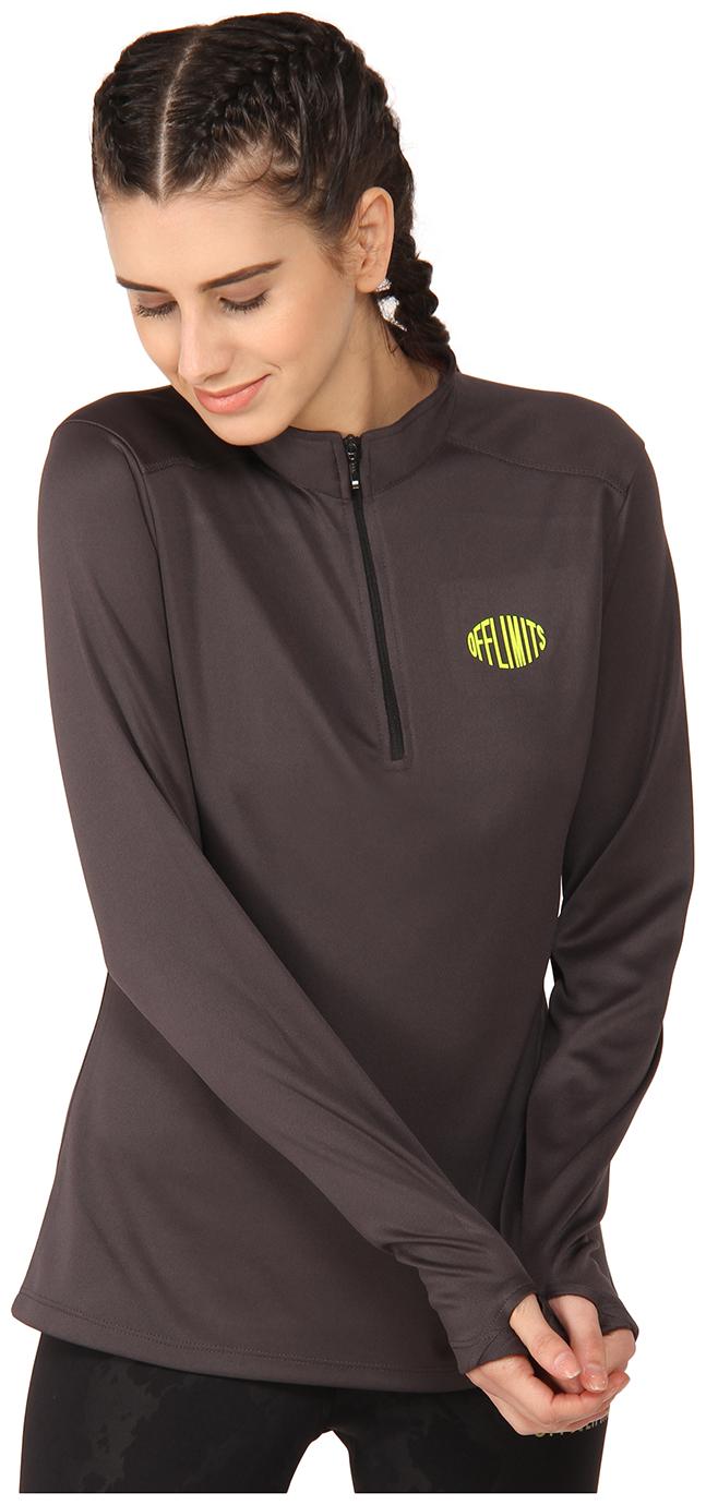 

Off Limits Women Solid Sweatshirt - Grey