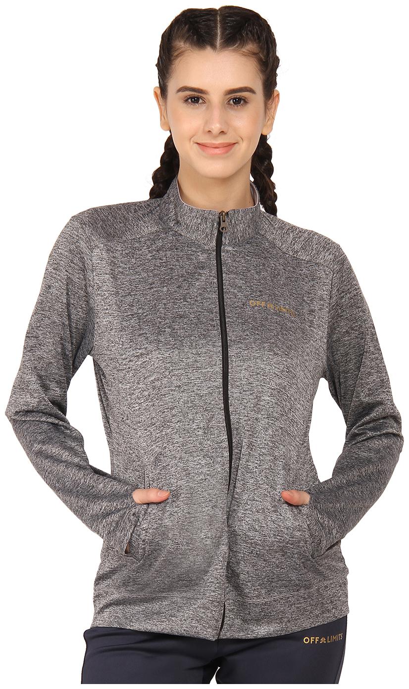 

Off Limits Women Solid Sweatshirt - Grey