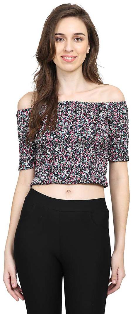 

Trend Arrest Women Floral Regular top - Black
