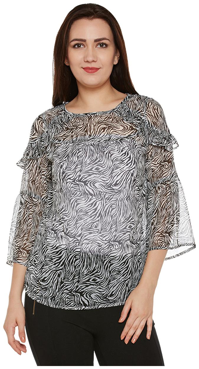 

Off-White Abstract Printed Top