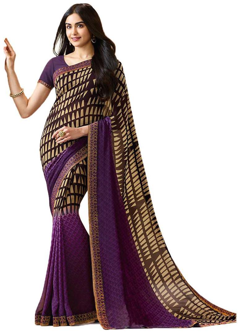 

Office wear Cum Daily wear Branded Georgette Printed saree with blouse