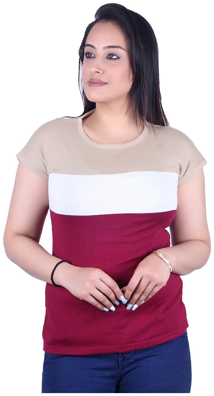 

Ogarti Women Multi Regular fit Round neck Cotton T shirt