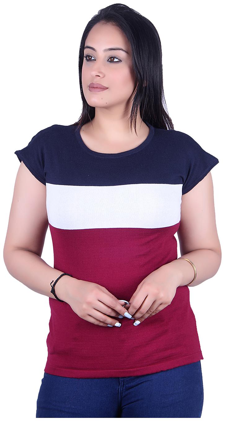 

Ogarti Women Multi Regular fit Round neck Cotton T shirt