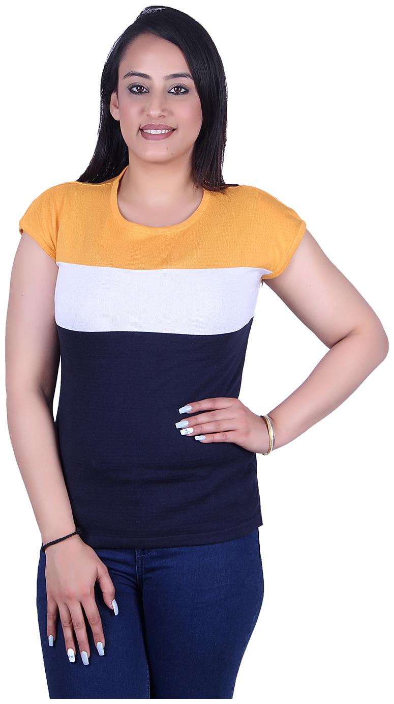 

Ogarti Women Multi Regular fit Round neck Cotton T shirt