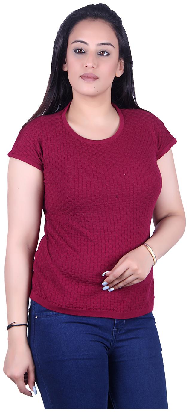 

Ogarti Women Self design Regular top - Magenta