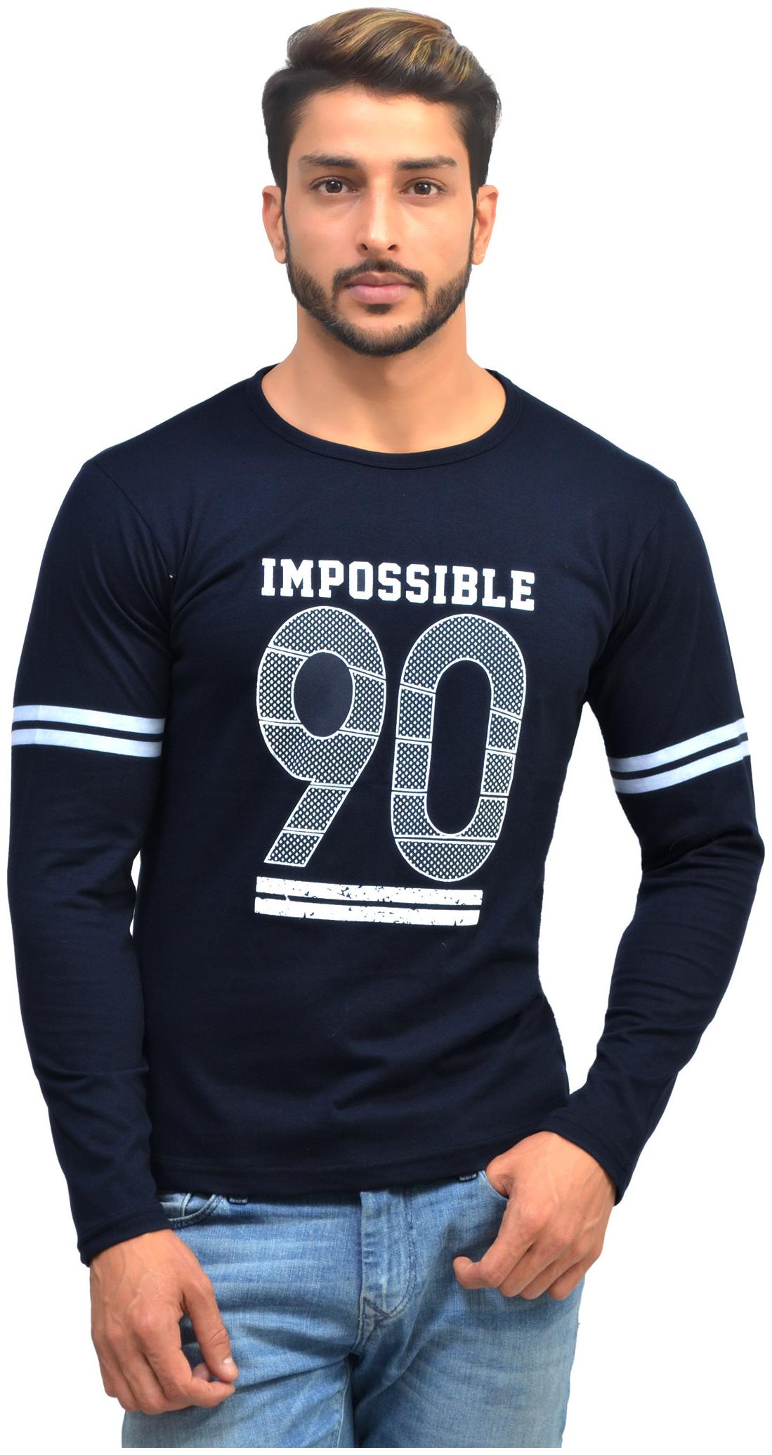 

OH YES Men s Regular Fit Round Neck T-Shirt - Blue