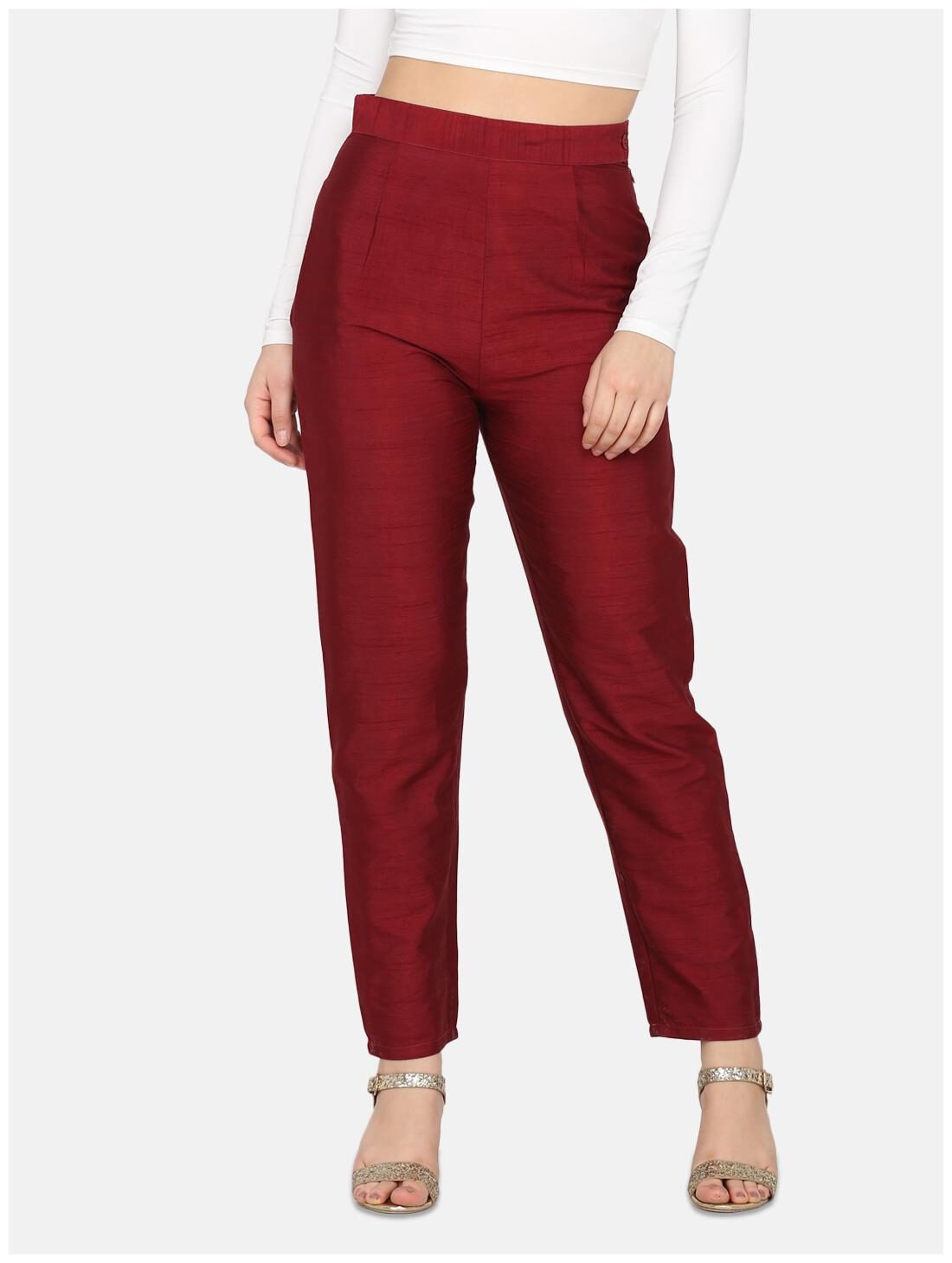 

Ojjasvi Silk Solid Wine CigaretteFor Women
