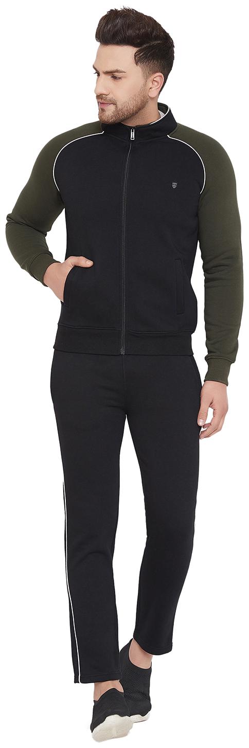 

Okane Men Black Solid Regular Fit Track Suit
