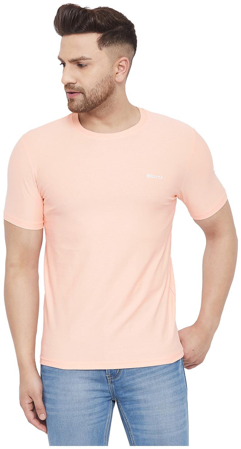 

Okane Men Peach Regular fit Cotton Round neck T-Shirt - Pack Of 1