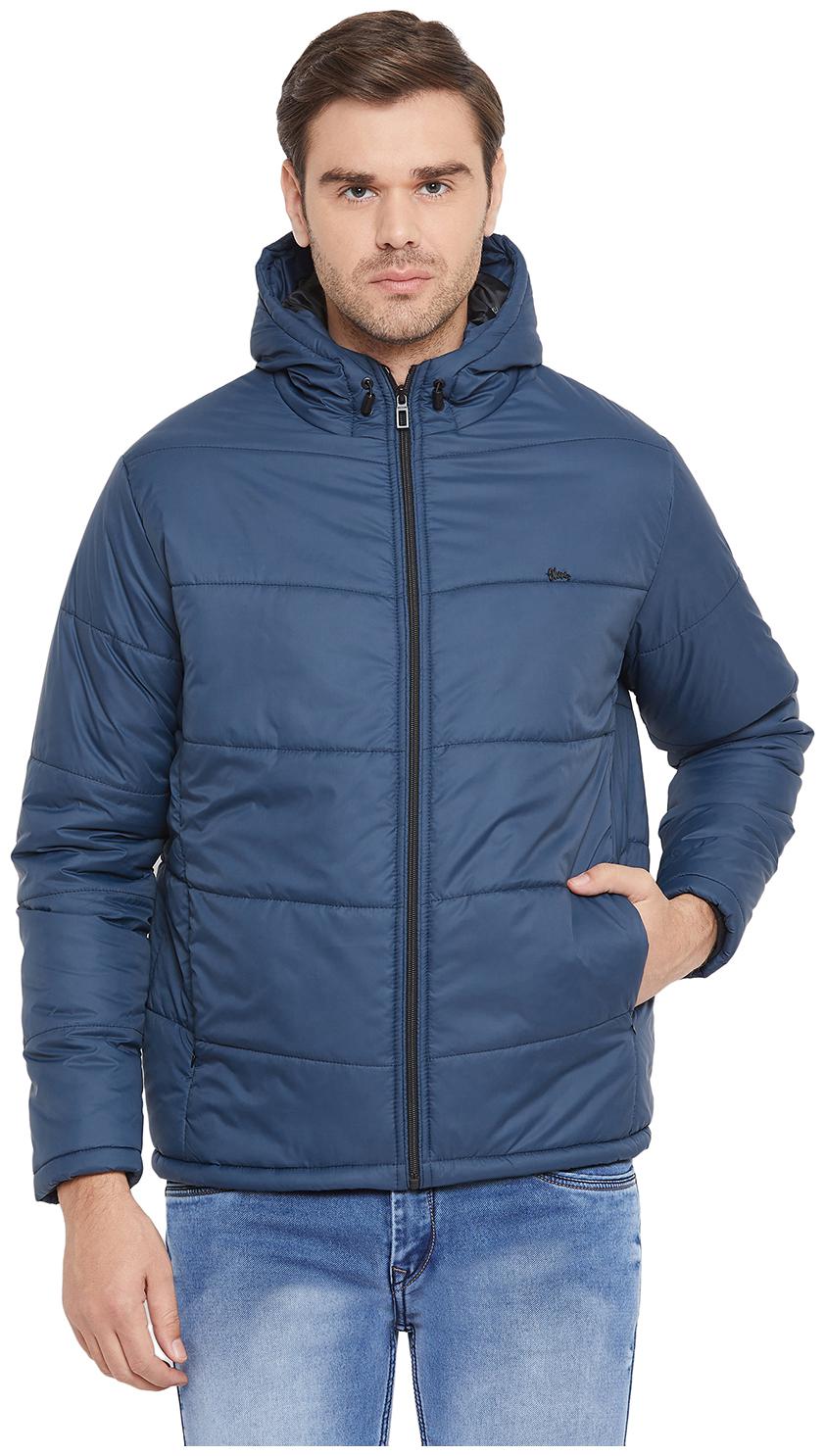 

Okane Men Blue Solid Quilted jacket