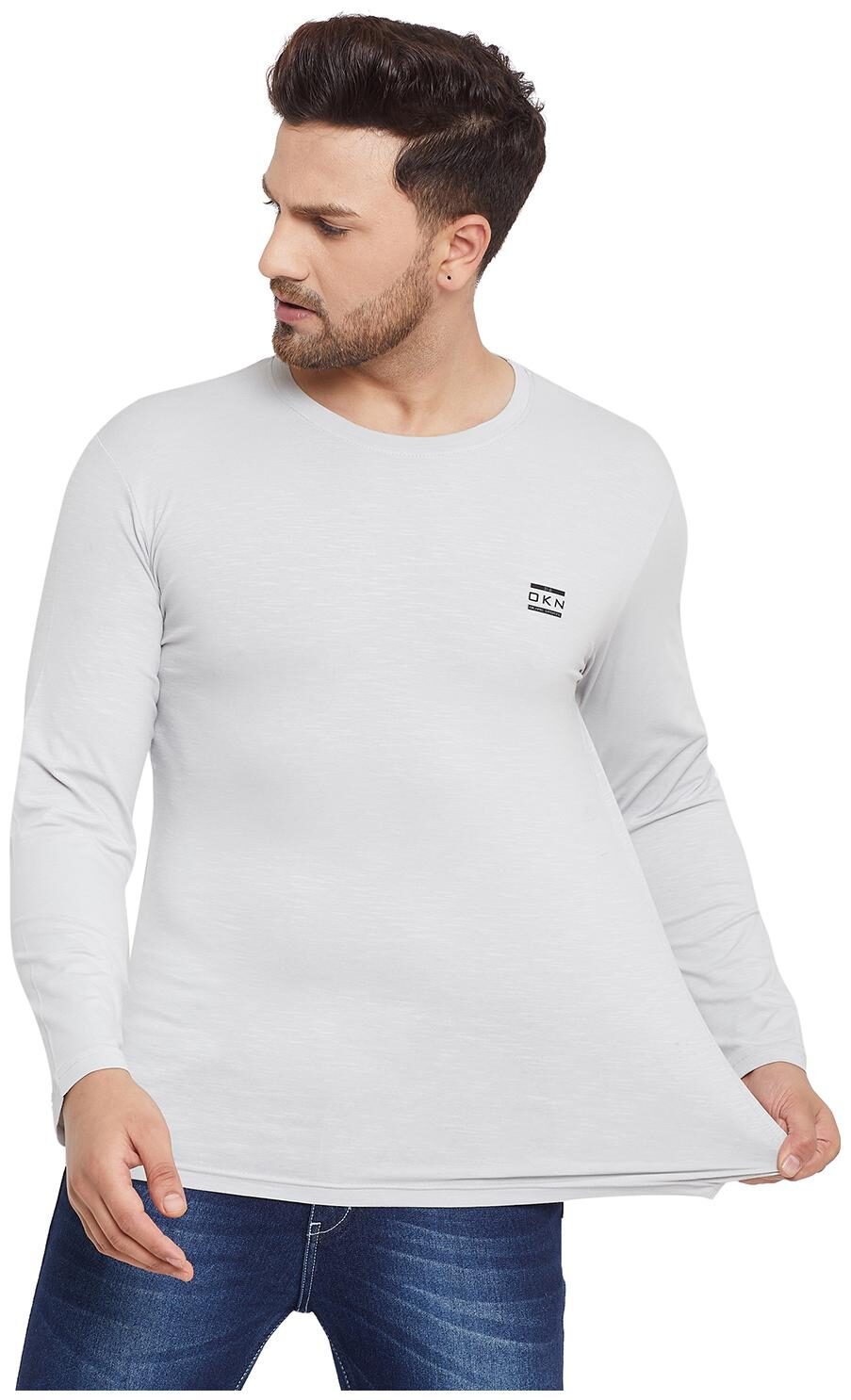 

Okane Men Grey Regular fit Cotton Round neck T-Shirt - Pack Of 1