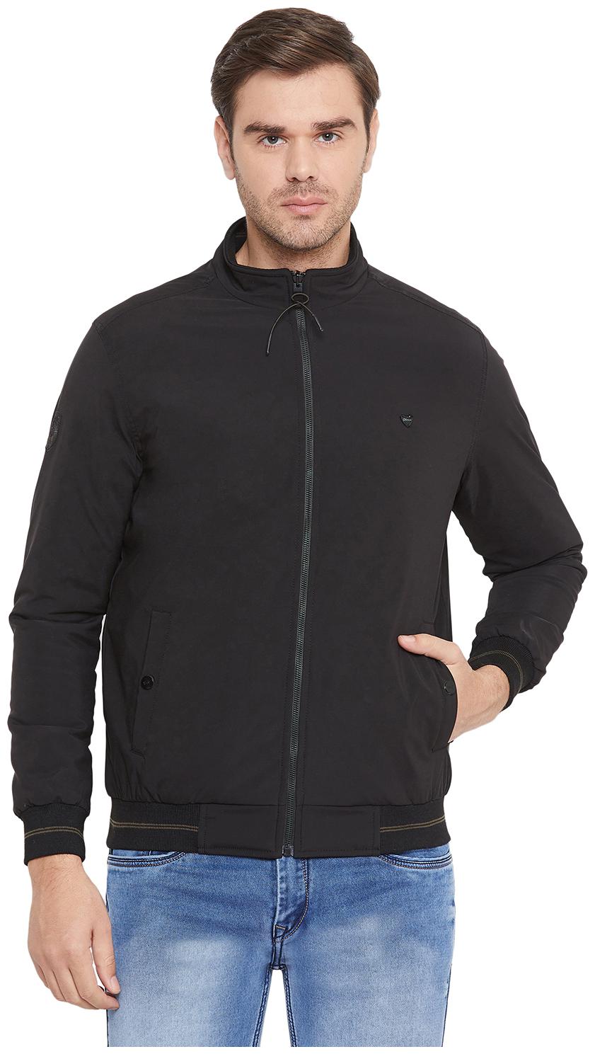 

Okane Men Black Solid Bomber jacket