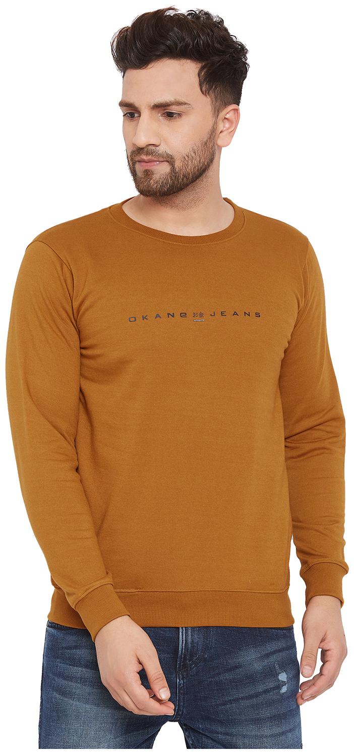 

Okane Men Brown Round neck Sweatshirt