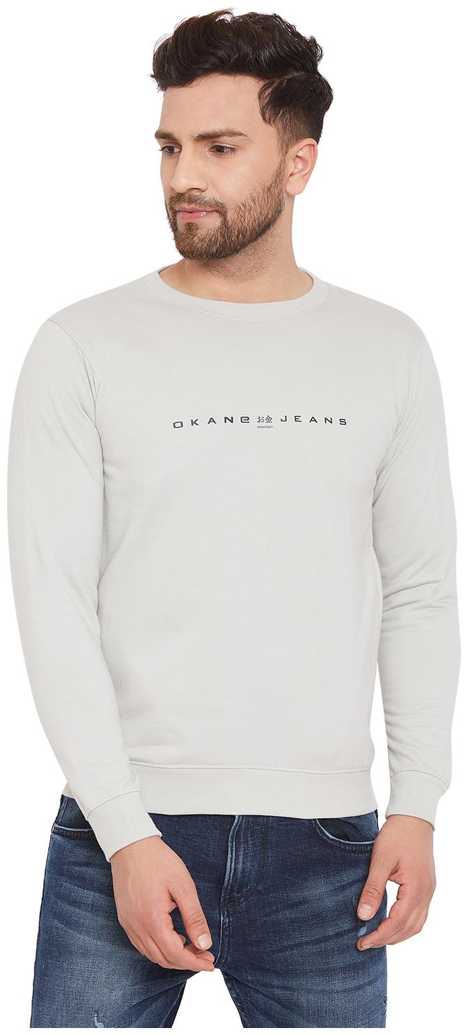 

Okane Men Grey Round neck Sweatshirt