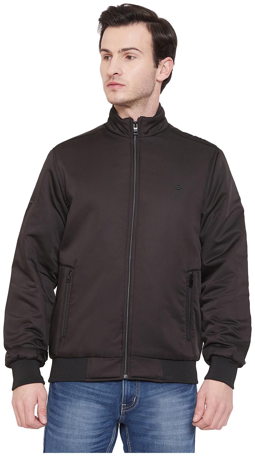 

Okane Men Black Solid Bomber jacket