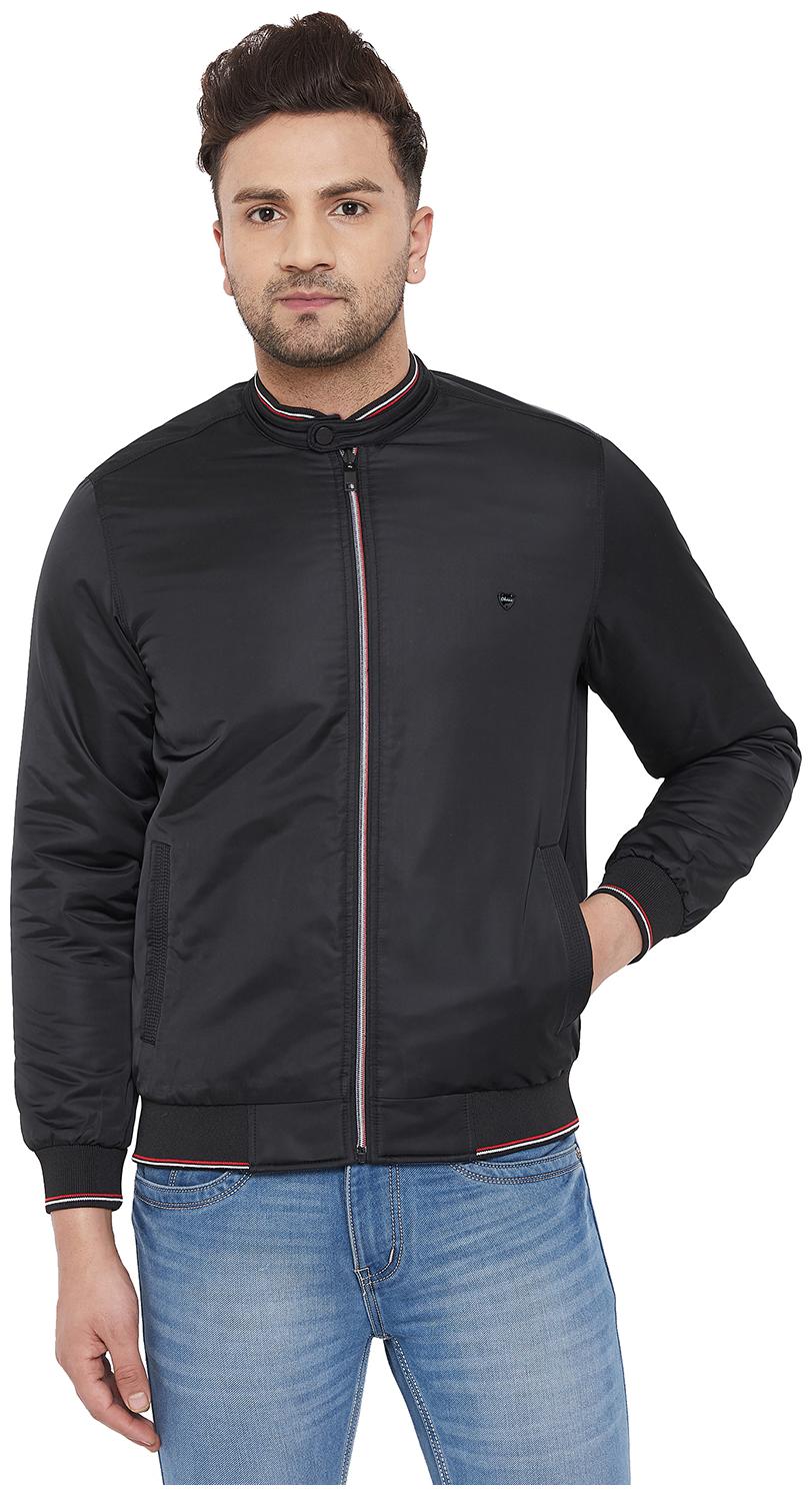 

Okane Men Black Solid Bomber jacket