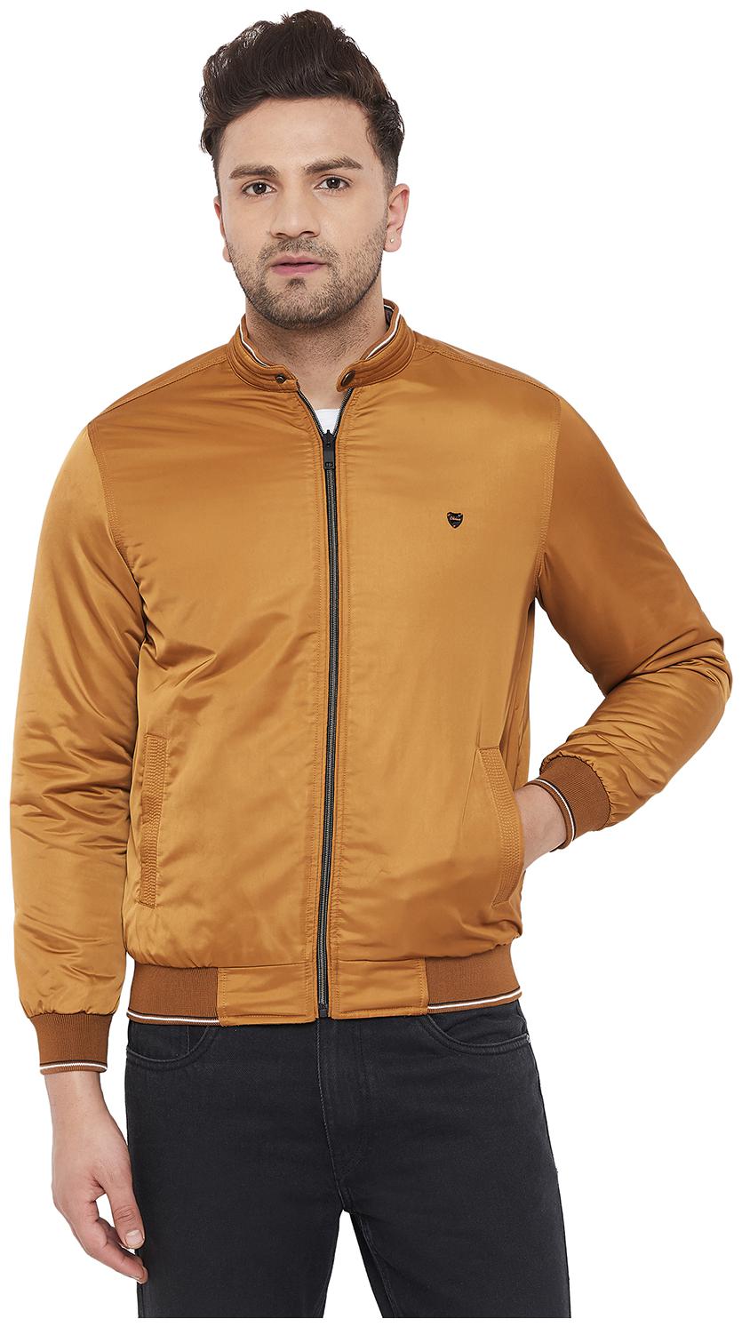 

Okane Men Brown Solid Bomber jacket
