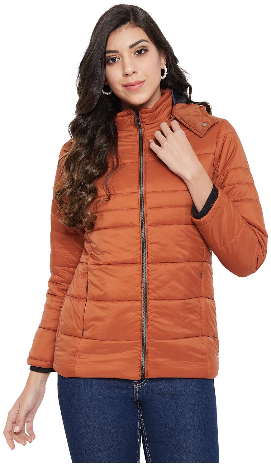 

Okane Women Solid Puffer Jacket - Orange