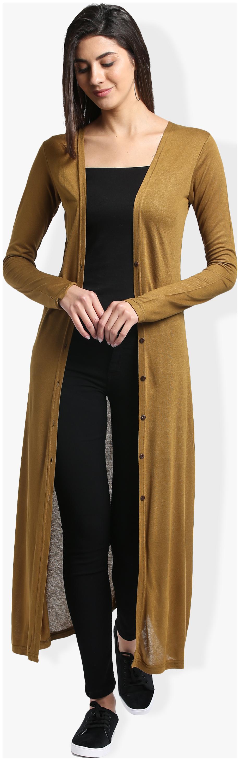 

Olive Solid Long Shrug