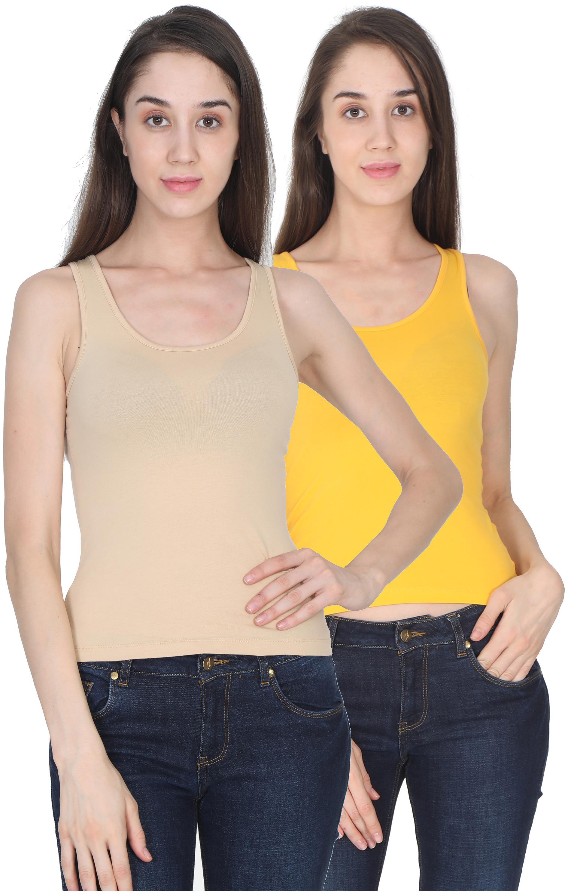 

Olli Women Multi Regular fit Round neck Cotton Tank top