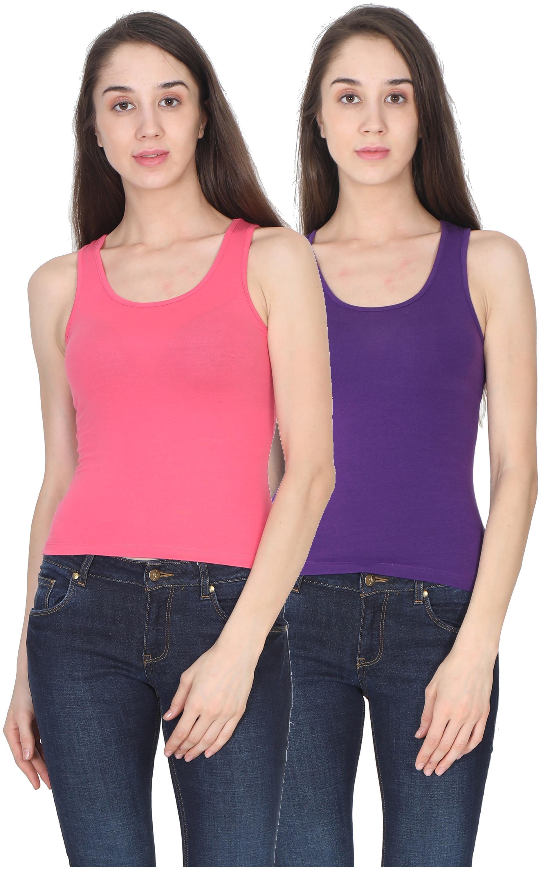

Olli Women Multi Regular fit Round neck Cotton Tank top