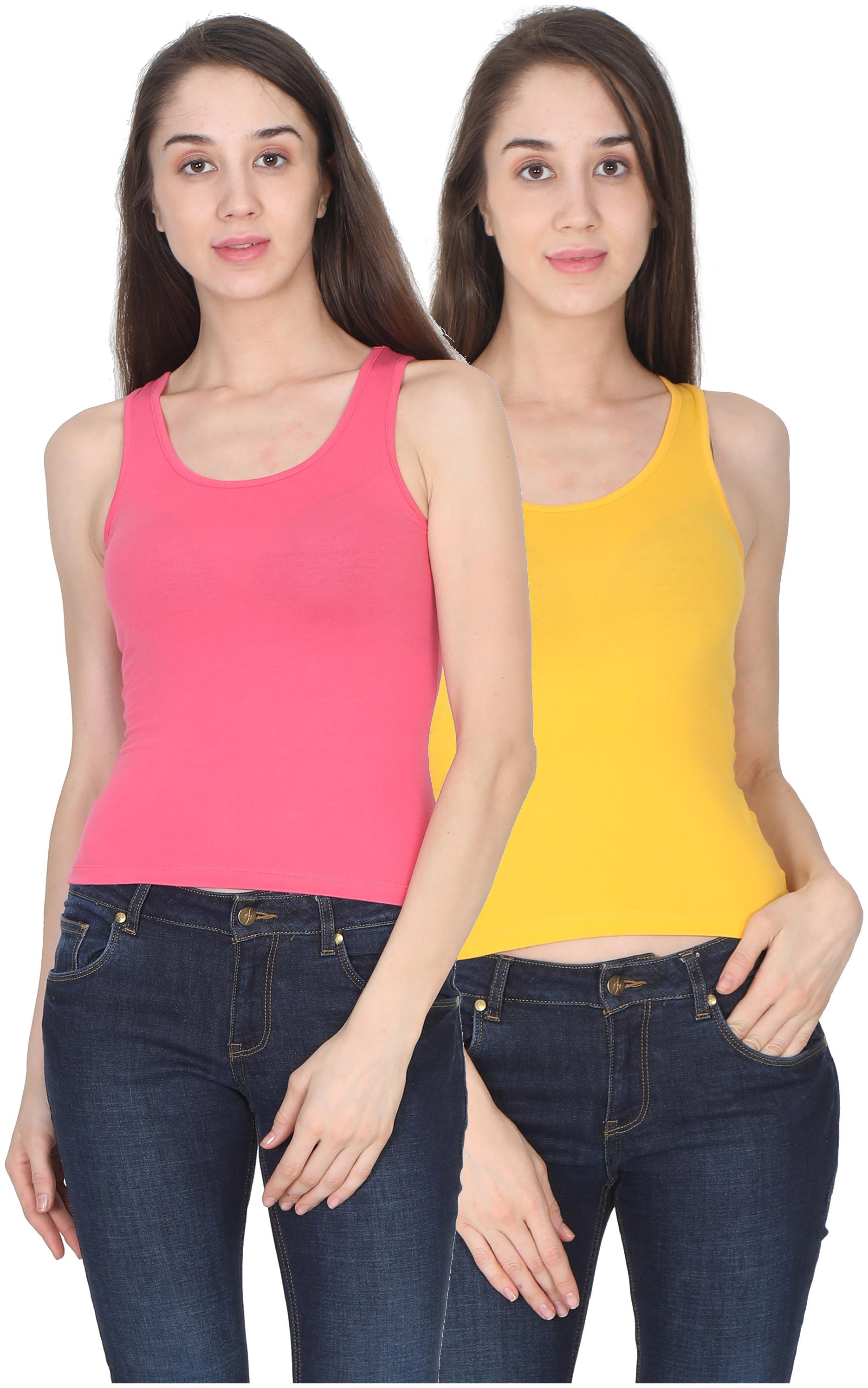 

Olli Women Multi Regular fit Round neck Cotton Tank top