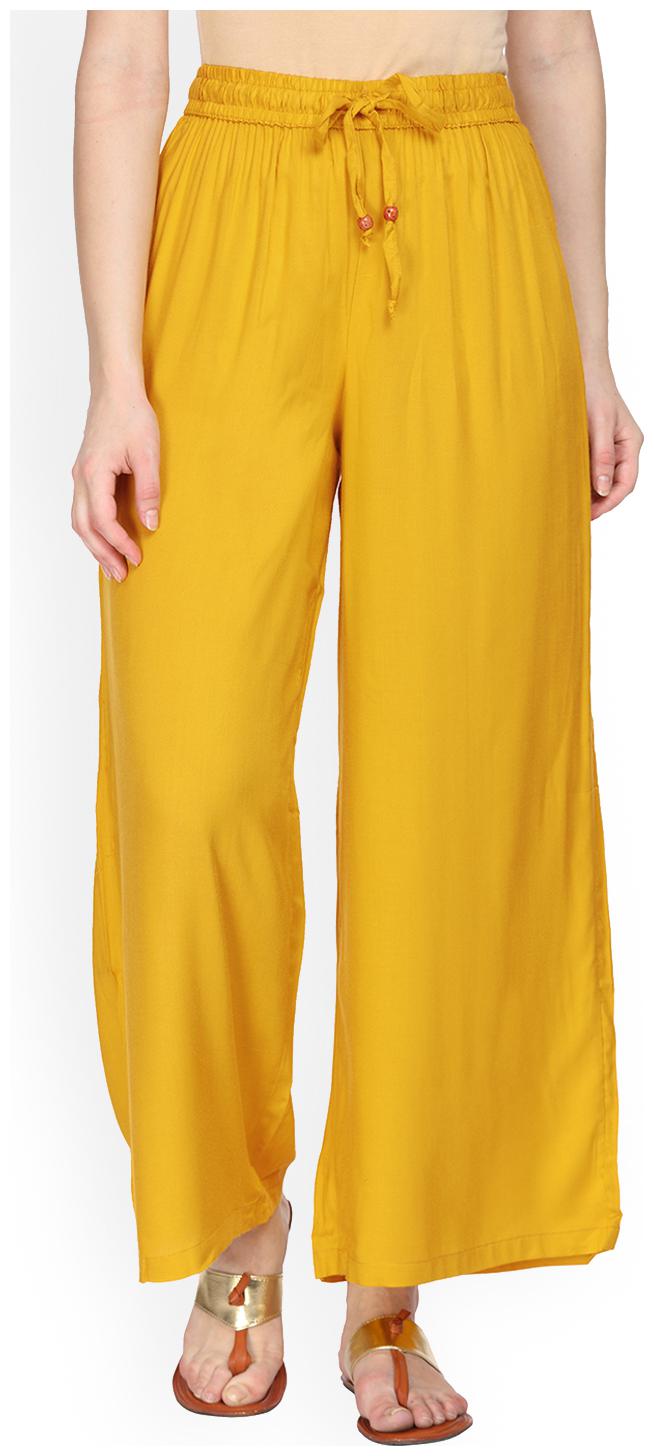 

OMEI FAB Rayon Palazzos - Mustard