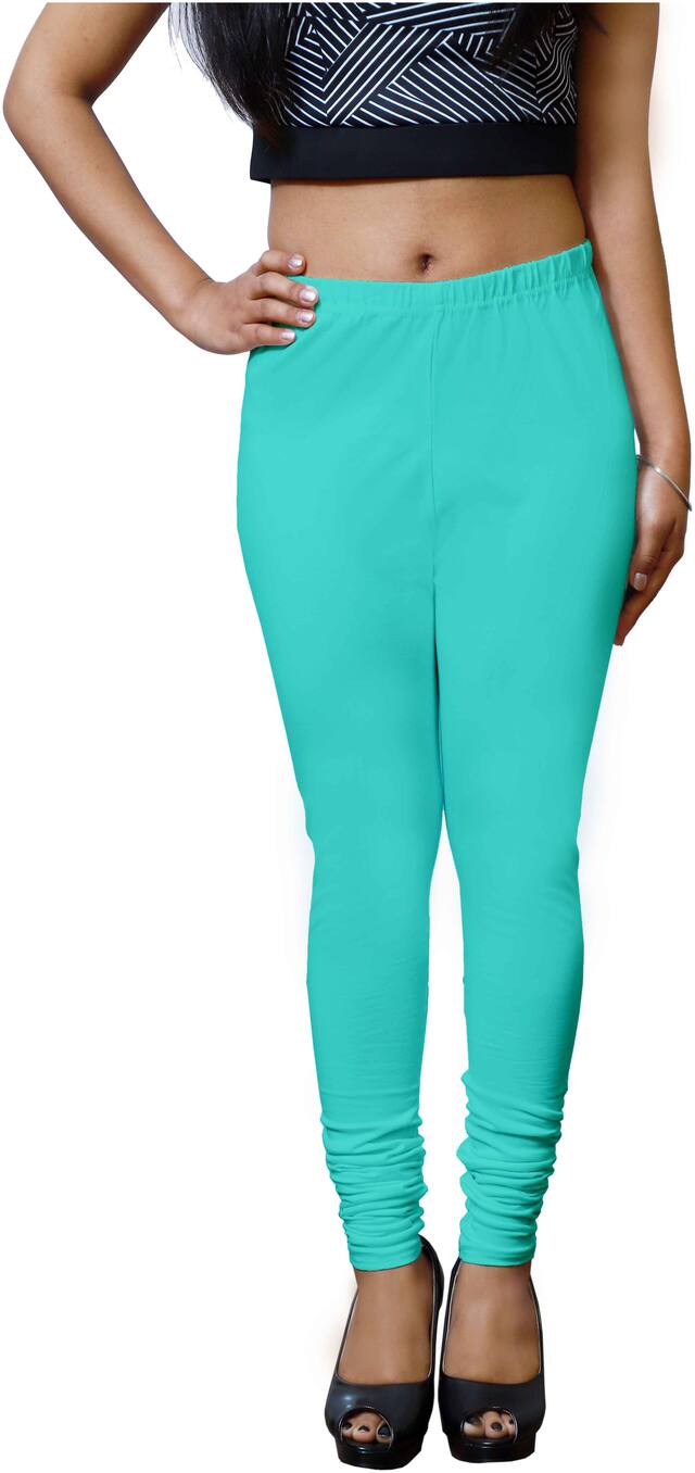 Omikka Ultra Super Soft 220 GSM Stretch Bio Wash Churidar Leggings Regular Sizes 20 Plus Solid Colors