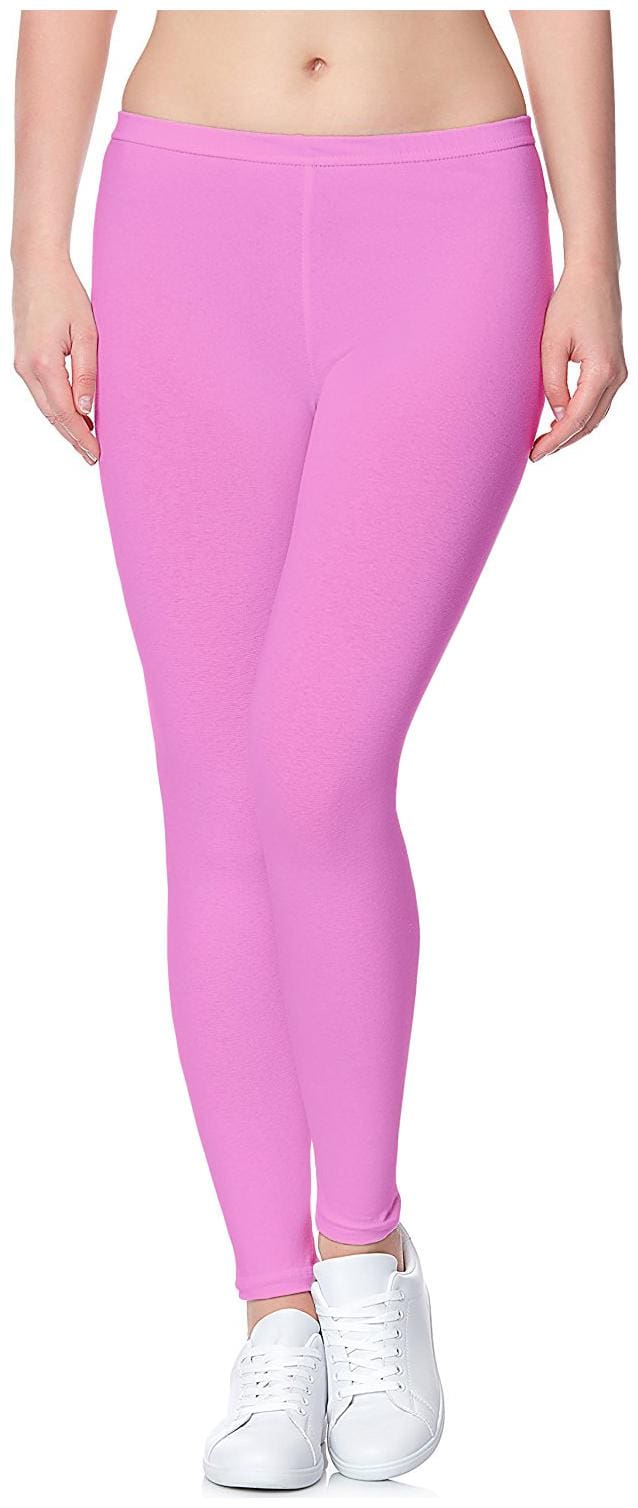 Omikka Ultra Super Soft 220 GSM Stretch Bio Wash Ankle Length Leggings Regular Sizes 20 Plus Solid Colors