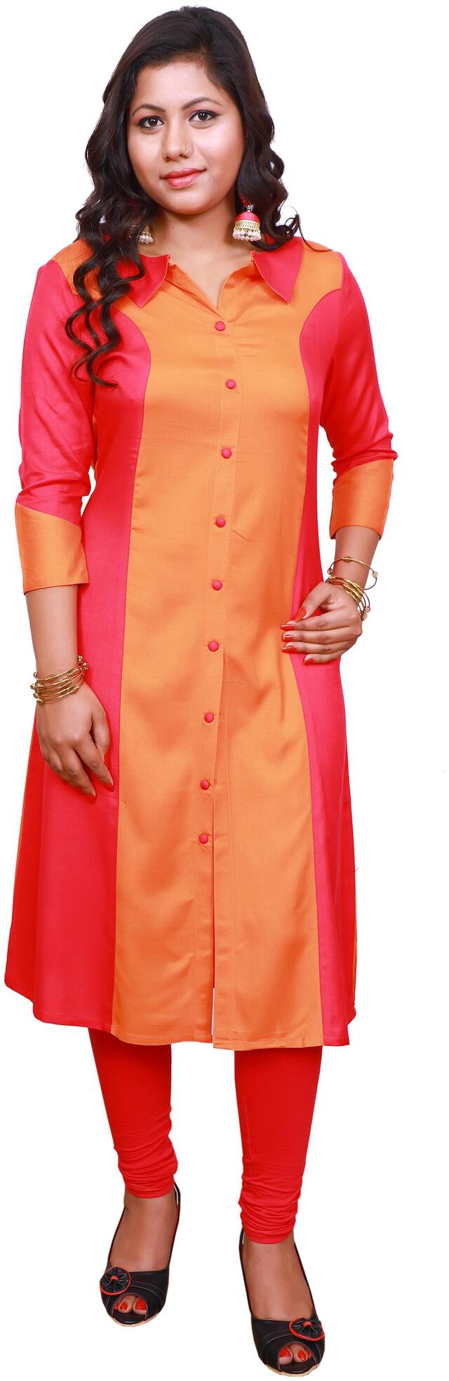 OMIKKA Women Multi Embroidered Angrakha Kurti