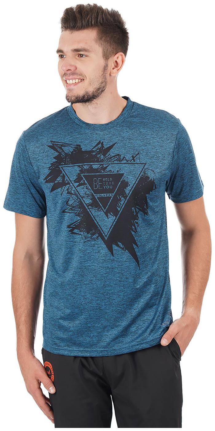 

On-Vers Men Blue Lightweight and Quick Dry Sports T-Shirt